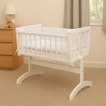2pc Dimple Crib/Cradle Quilt & Bumper Bedding Set-5