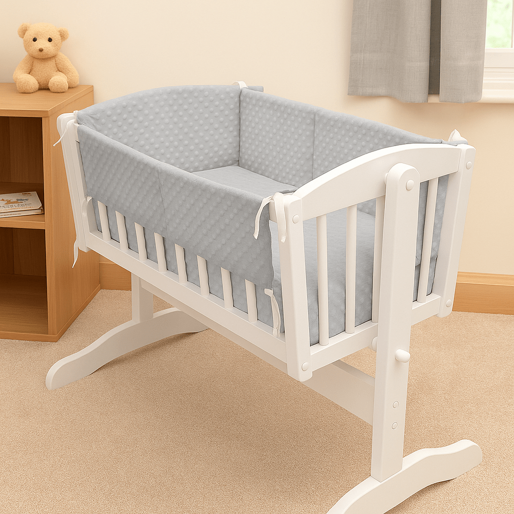 2pc Dimple Crib/Cradle Quilt & Bumper Bedding Set-7