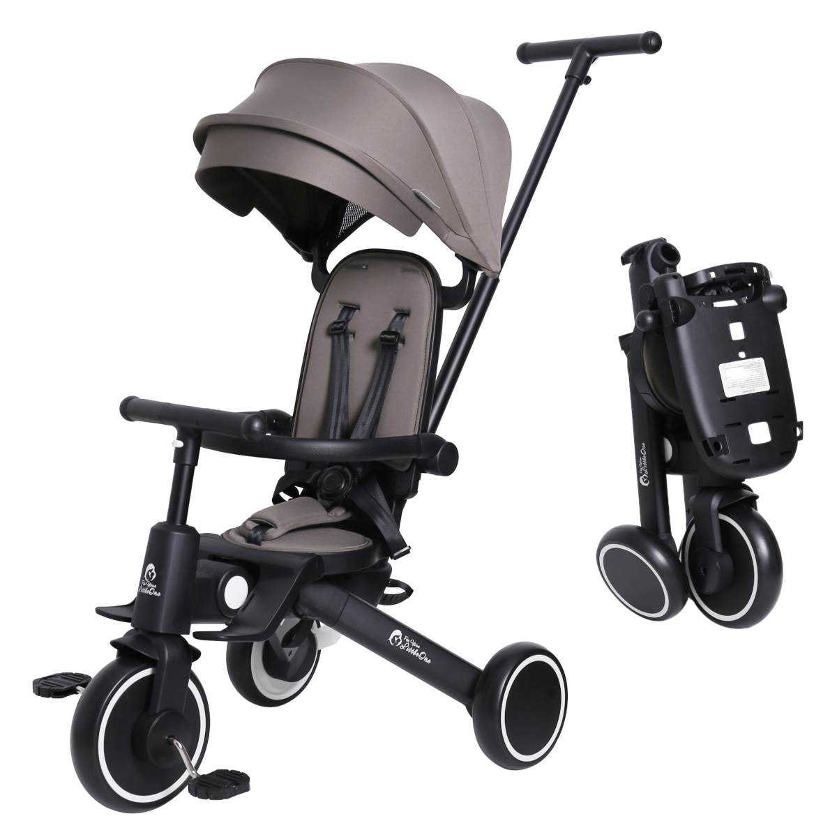 Foryourlittleone Xplor 6 in 1 Foldable Trike - Grey Olive (10m-5y)-0